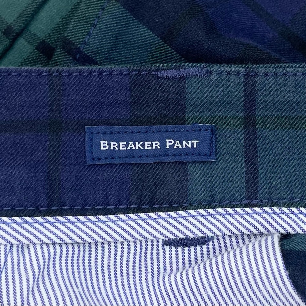 Vineyard Vines Breaker Pants Men's 35x32 (36x32) Green Plaid Pockets Golf - Picture 4 of 12